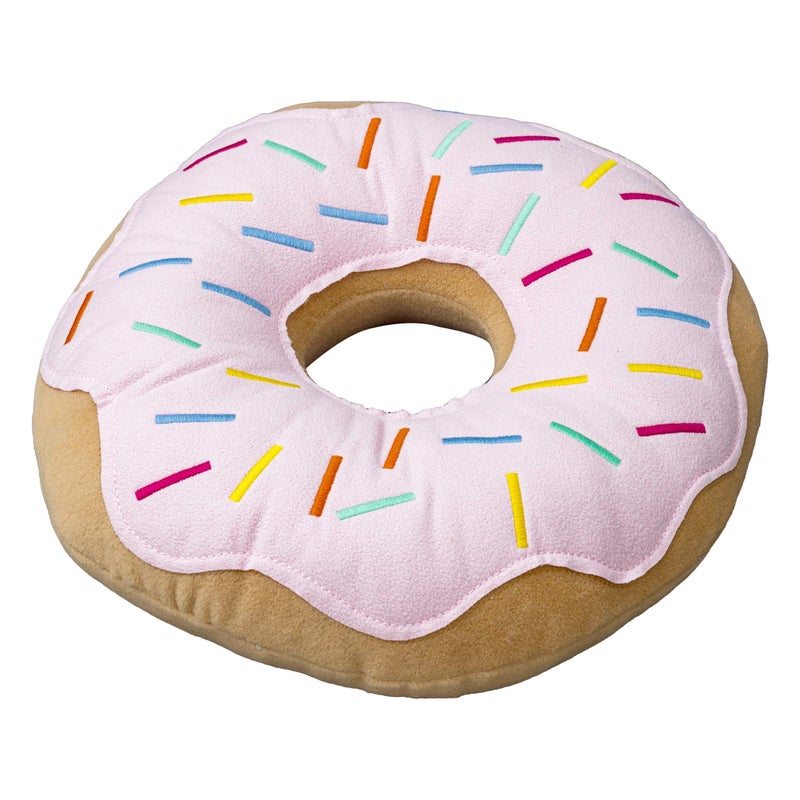 Mabel Home Throw Pillow 14", Donut, 3D Digital Print Decorative Comfortable Soft Plush Funny Food Shaped Pillow, Seat Pad Cushion for Couch, Chair, Floor, Sofa (Pink) - Image 4